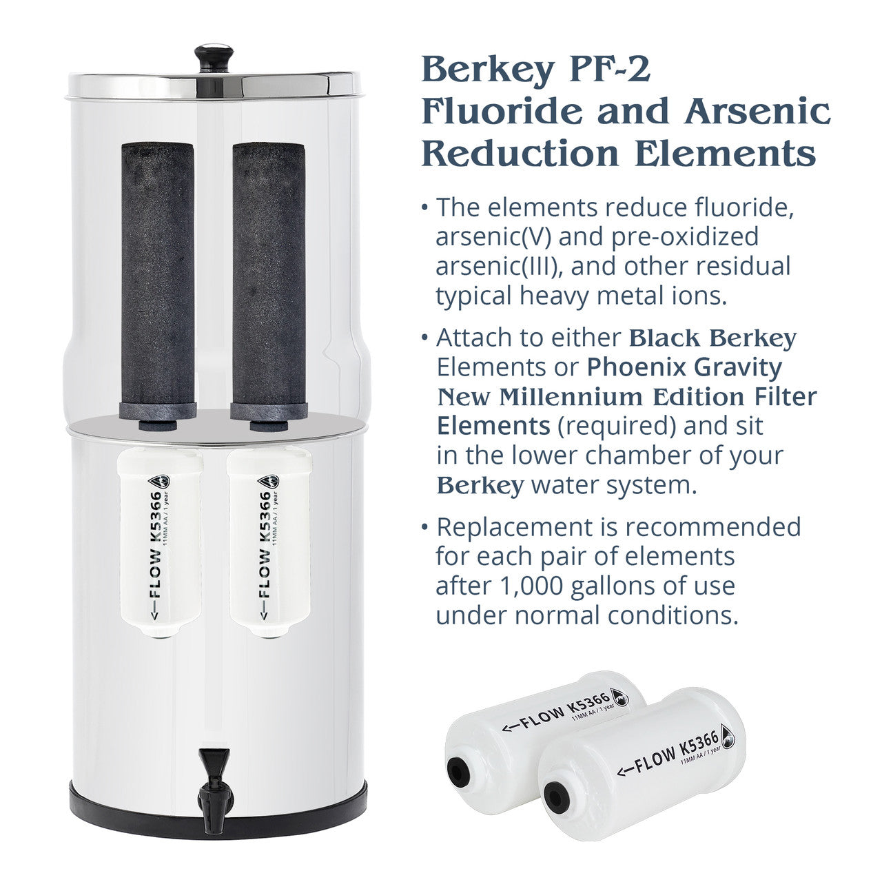 Berkey PF-2 Fluoride and Arsenic Reduction Elements