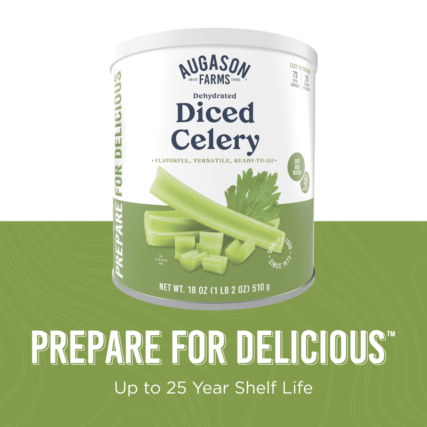 Dehydrated Cross Cut Celery Can, 73 Servings
