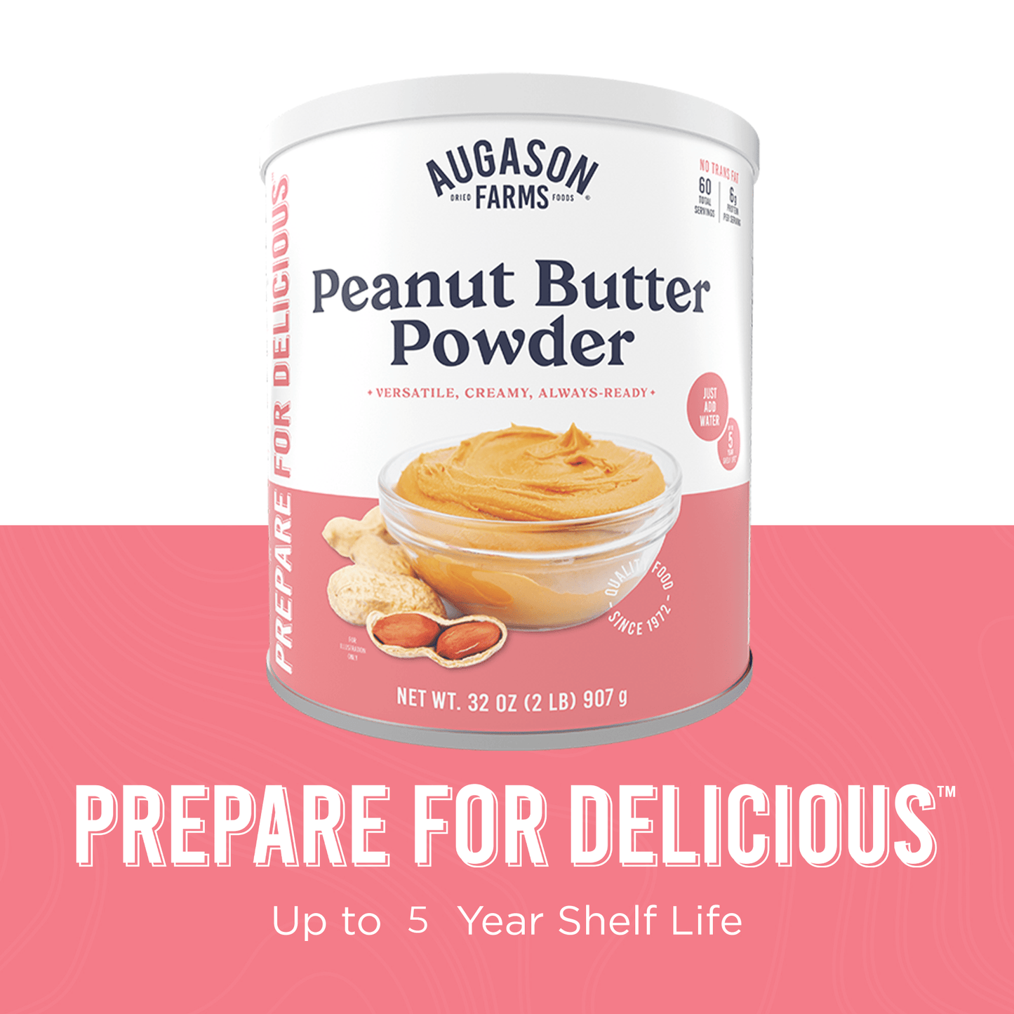 Peanut Butter Powder Can, 60 Servings