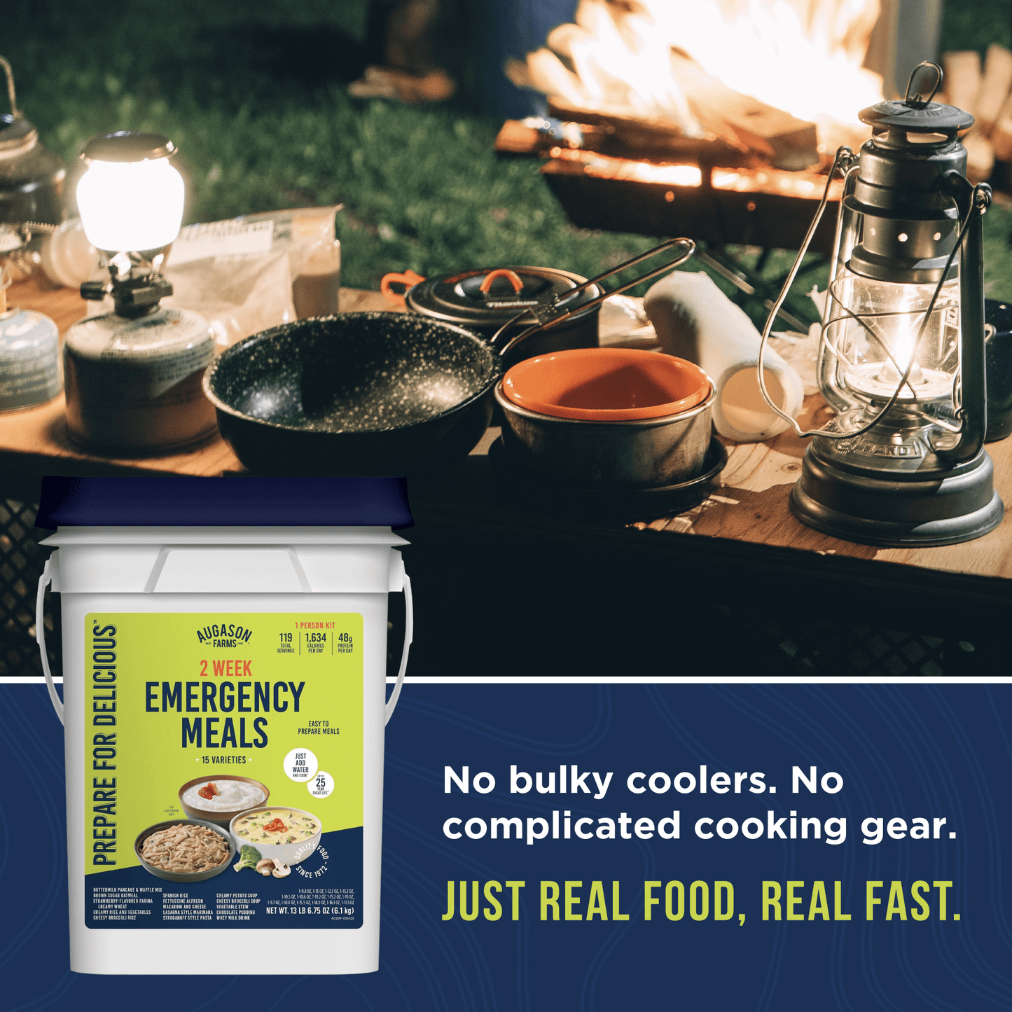 2-Week 1-Person Emergency Food Supply Kit, 119 Servings, 1,634 Calories per Day
