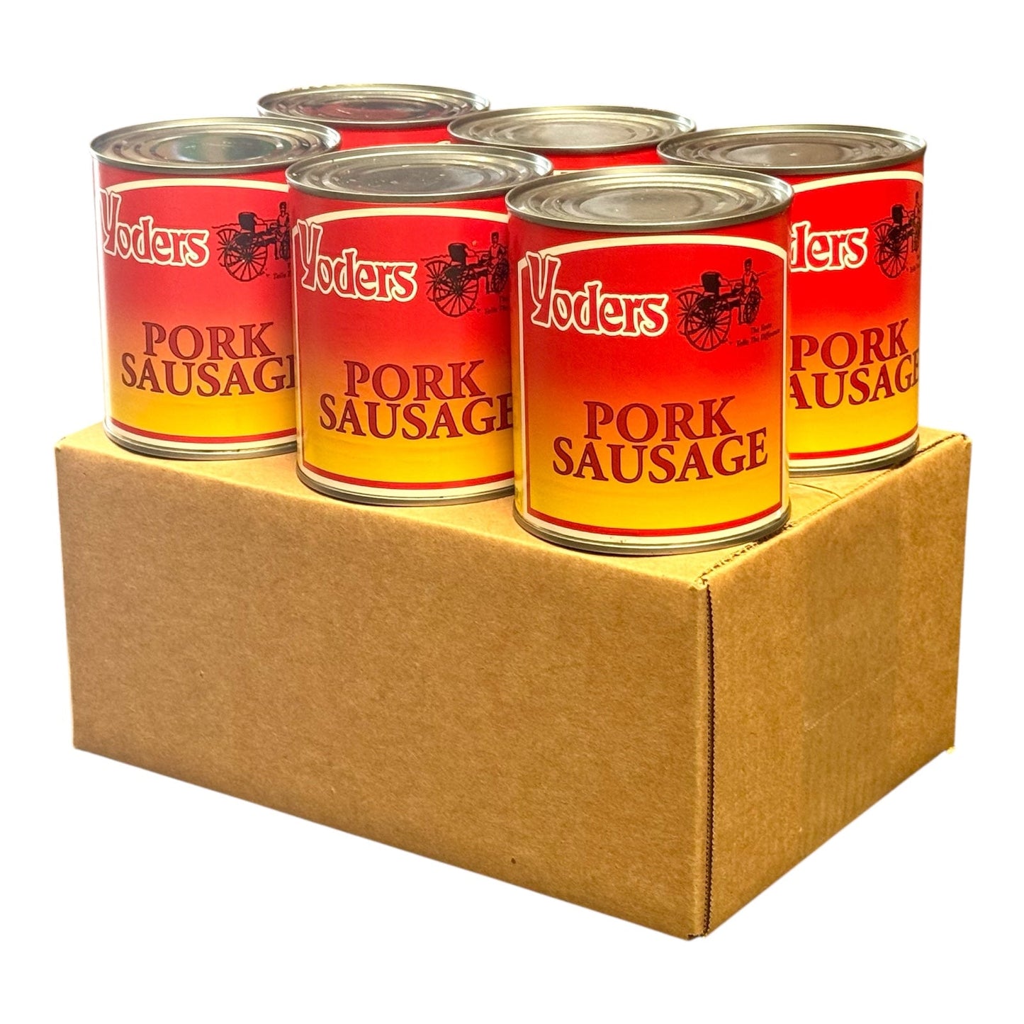 Yoder’s Canned Pork Sausage| 28 oz can | Real USA Pork | Fully Cooked | Shelf Stable Survival Food | 10+ Year Shelf Life | Ready to Eat | Ideal for Prepping, Storage & Camping