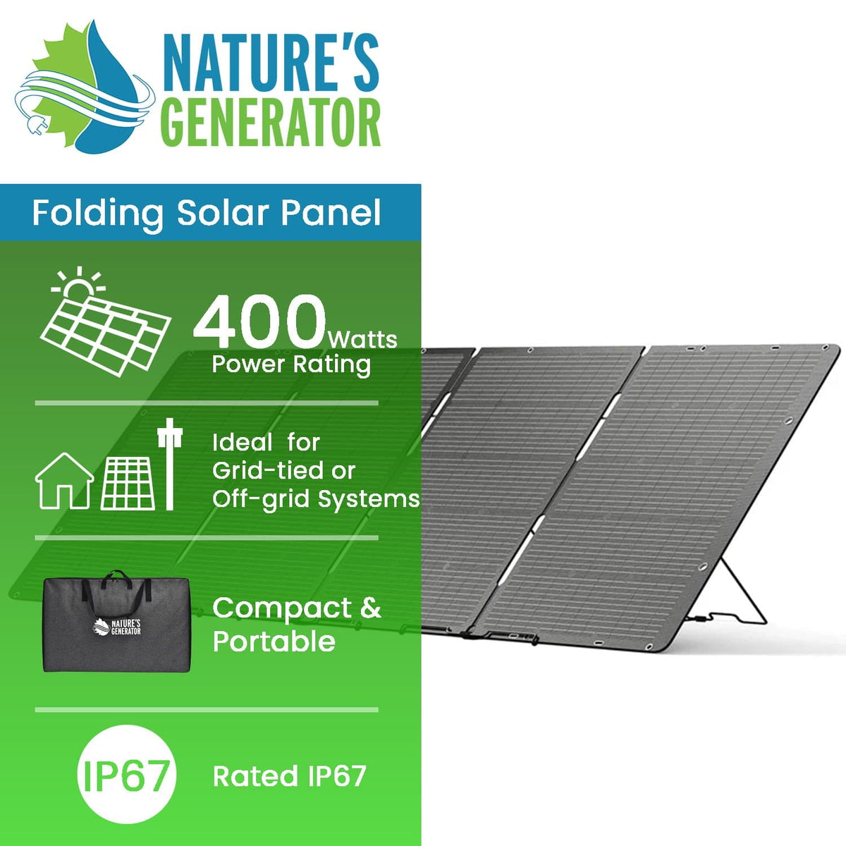 Nature's Generator 400W Folding Solar Panel
