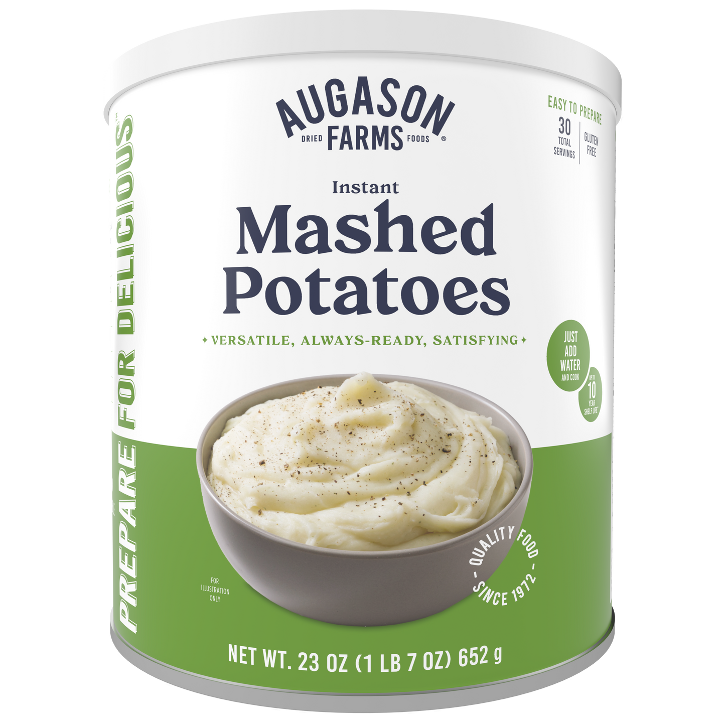 Instant Mashed Potatoes Can, 30 Servings