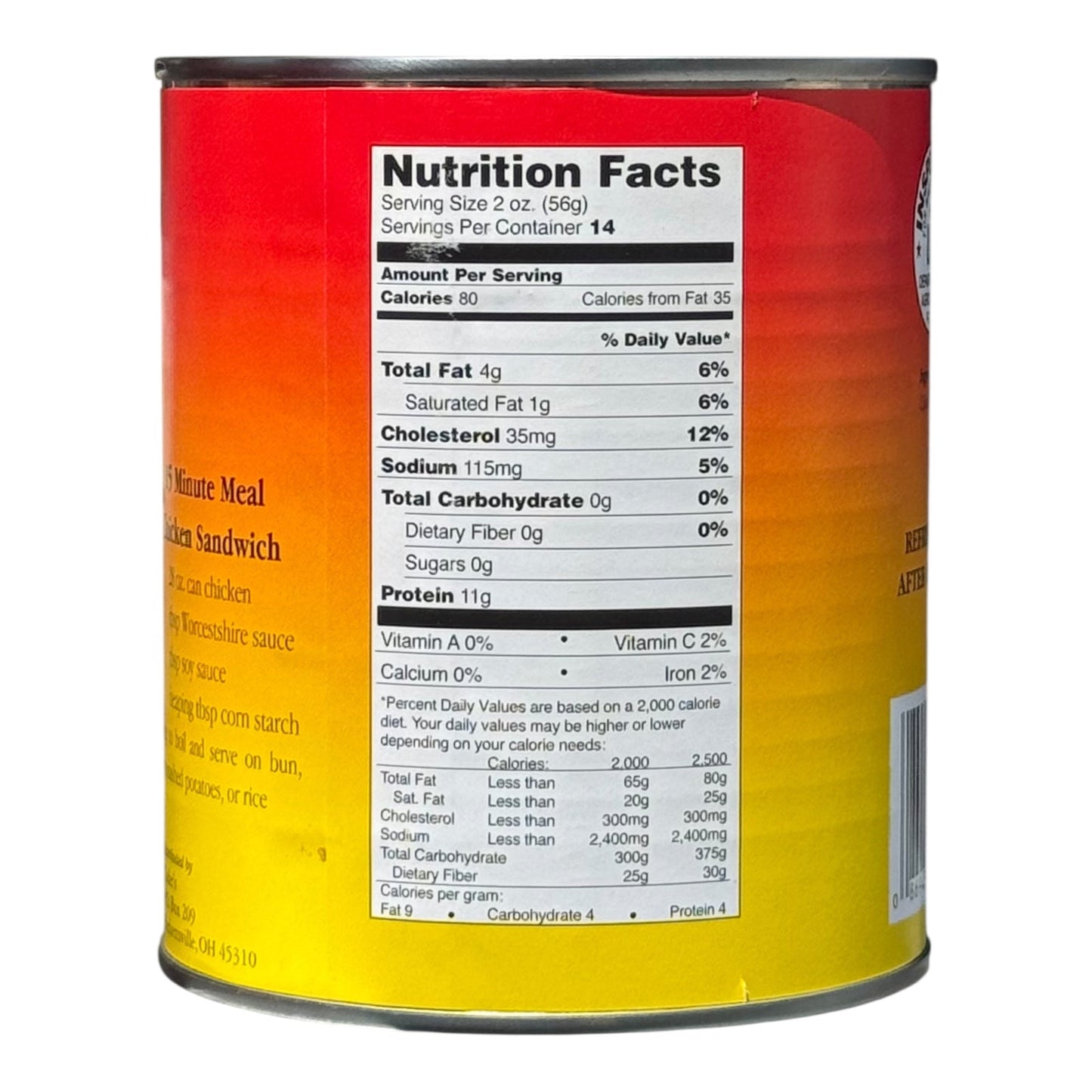 Yoder’s Canned Chicken Chunks | 28 oz can | Real USA Chicken | Fully Cooked | Shelf Stable Survival Food | 10+ Year Shelf Life | Ready to Eat | Ideal for Prepping, Storage & Camping