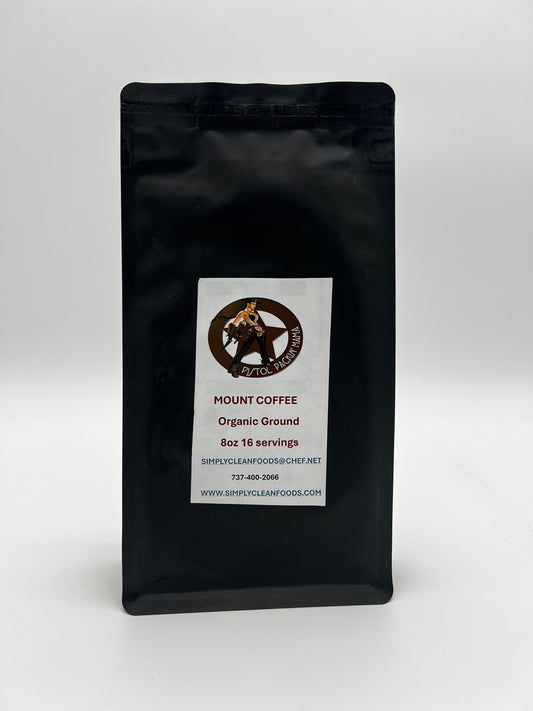 Simply Clean Foods Organic Pistol Packing Mama Coffee Beans 8 Ounce
