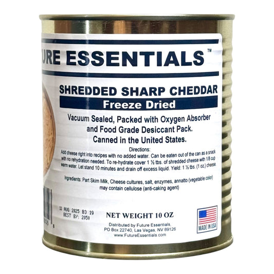 Future Essentials Freeze Dried Shredded Sharp Cheddar Cheese
