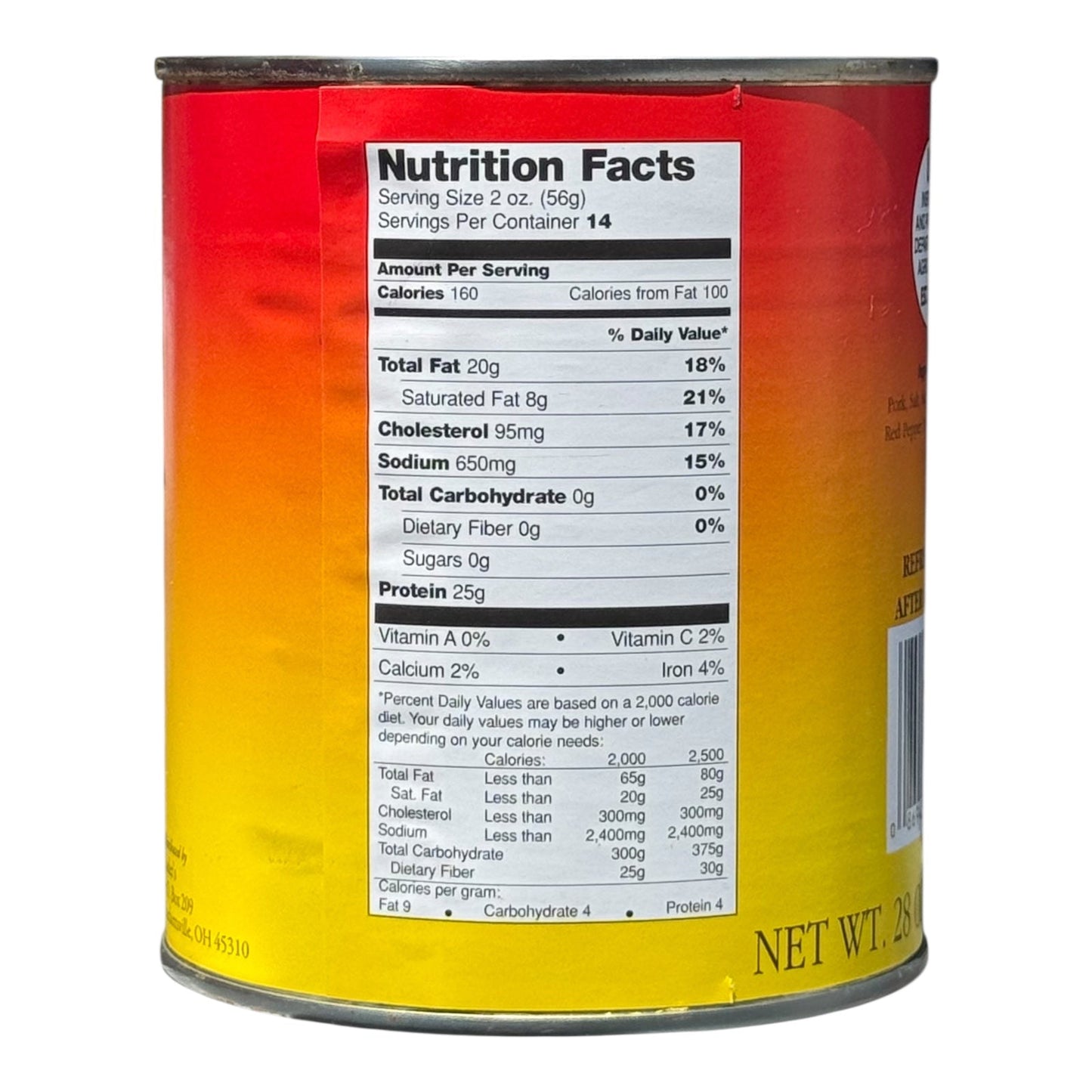 Yoder’s Canned Pork Sausage| 28 oz can | Real USA Pork | Fully Cooked | Shelf Stable Survival Food | 10+ Year Shelf Life | Ready to Eat | Ideal for Prepping, Storage & Camping