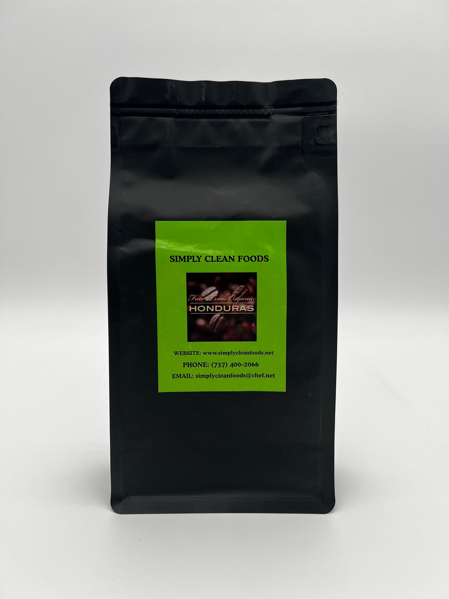 Simply Clean Foods Organic Honduras Coffee Beans 8 Ounce