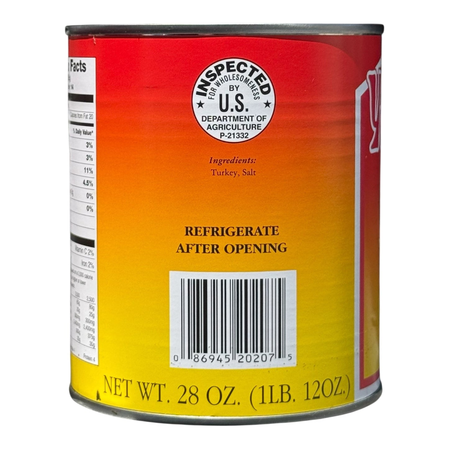 Yoder’s Canned Turkey Chunks | 28 oz can | Real USA Turkey | Fully Cooked | Shelf Stable Survival Food | 10+ Year Shelf Life | Ready to Eat | Ideal for Prepping, Storage & Camping