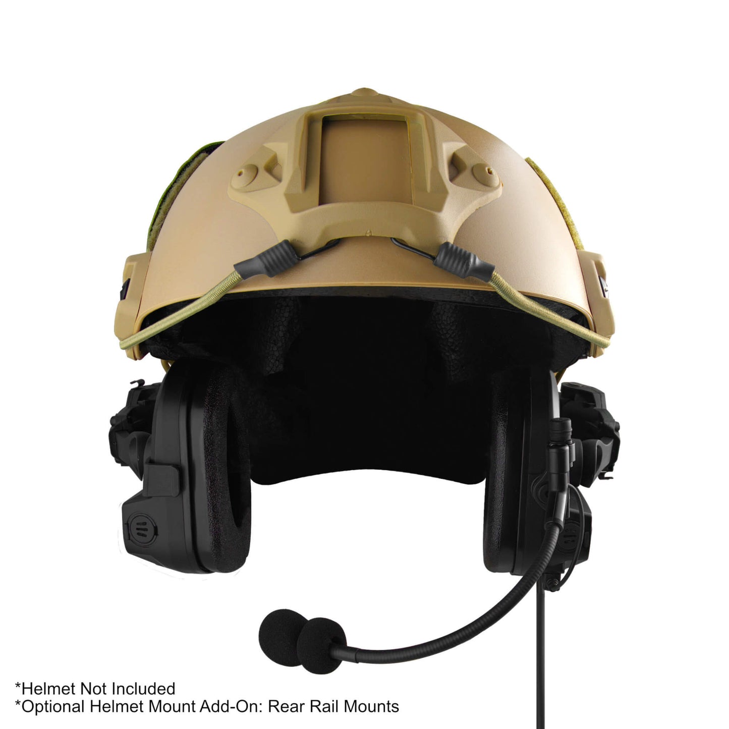 PolTact V2 Tactical Comms Helmet Headset w/ Active Hearing Protection - 2 Pin Kenwood, Baofeng, BTECH, Rugged Radios, Diga-Talk, TYT, AnyTone, Alinco, Relm/BK Radio, Quansheng, Wouxon, Retevis