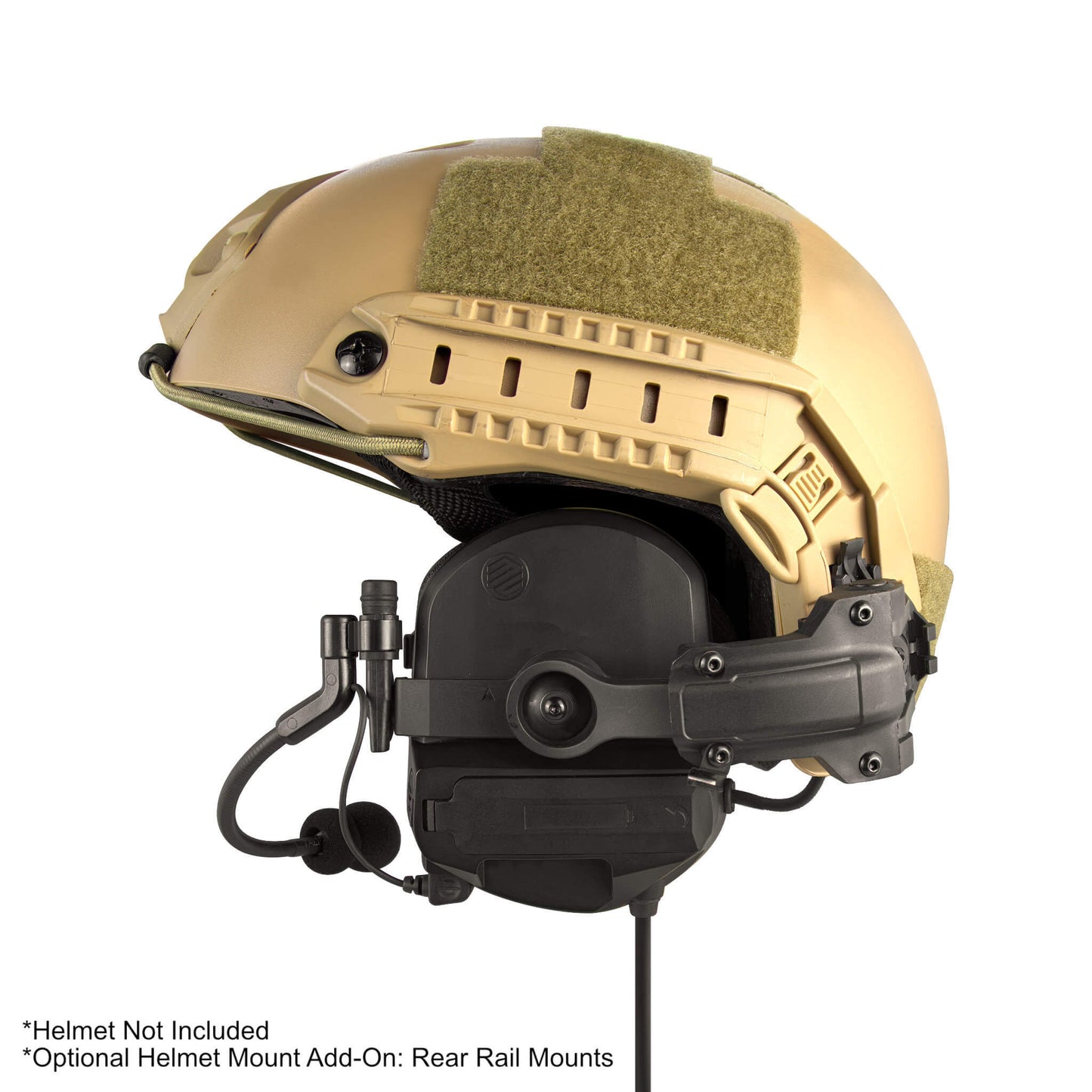PolTact V2 Tactical Comms Helmet Headset w/ Active Hearing Protection - 2 Pin Kenwood, Baofeng, BTECH, Rugged Radios, Diga-Talk, TYT, AnyTone, Alinco, Relm/BK Radio, Quansheng, Wouxon, Retevis