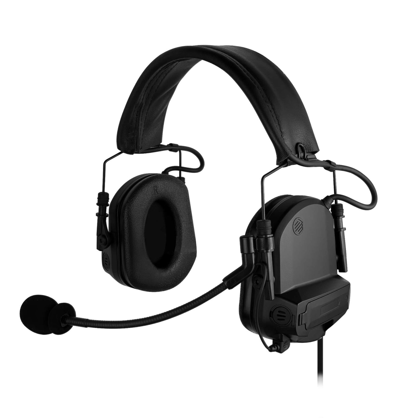 PolTact V1 Tactical Comms Headset w/ Active Hearing Protection & Quick Disconnect (Hirose) Adapter - All Kenwood TK & NEXEDGE (NX) 2-Pin, Baofeng, BTECH, Rugged Radios, Diga-Talk, TYT, AnyTone, Alinco, Relm/BK Radio, Quansheng, Wouxon, Retevis