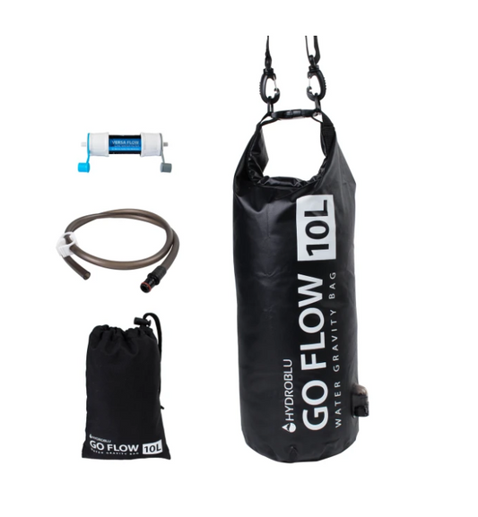 HydroBlu Go Flow Water Gravity Bag with Versa Flow Water Filter