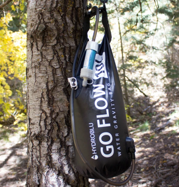 HydroBlu Go Flow Water Gravity Bag with Versa Flow Water Filter