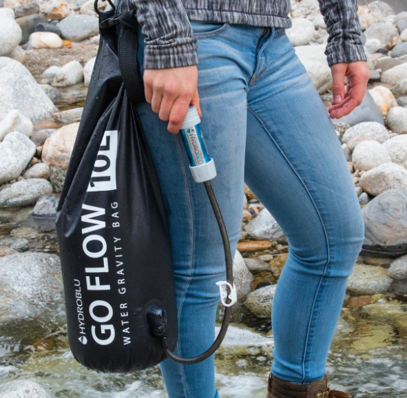 HydroBlu Go Flow Water Gravity Bag with Versa Flow Water Filter