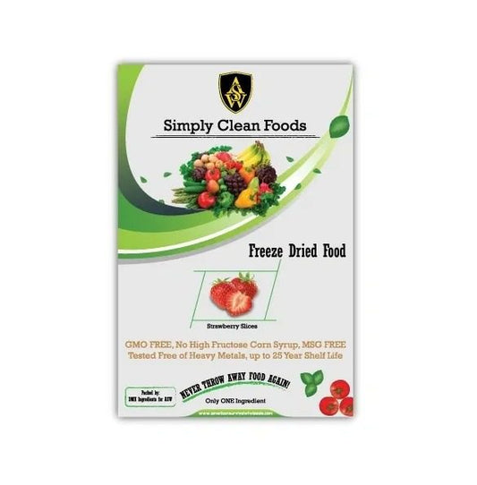 Simply Clean Foods Freeze Dried Non GMO Strawberries