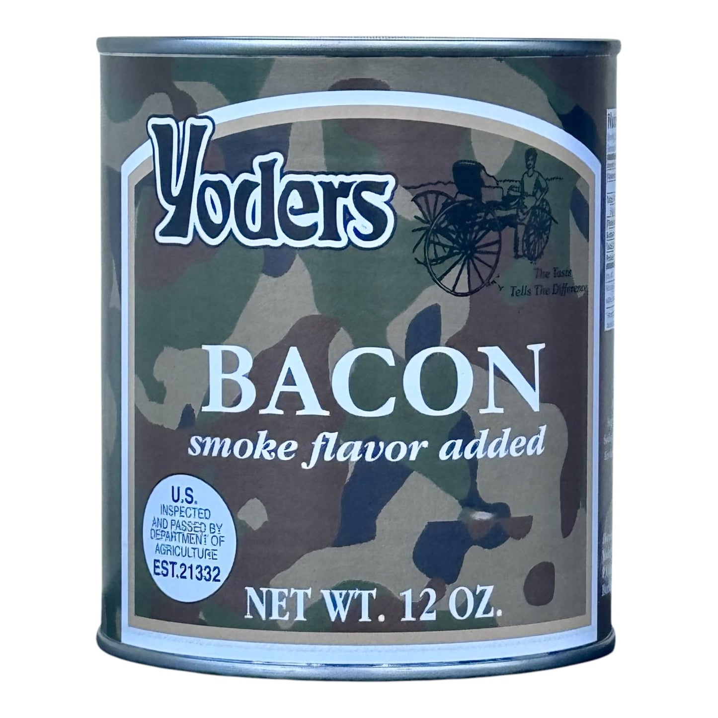 Yoder’s Canned Bacon | 12 oz can | Real USA Bacon | Fully Cooked | Shelf Stable Survival Food | 10+ Year Shelf Life | Ready to Eat | Ideal for Prepping, Storage & Camping