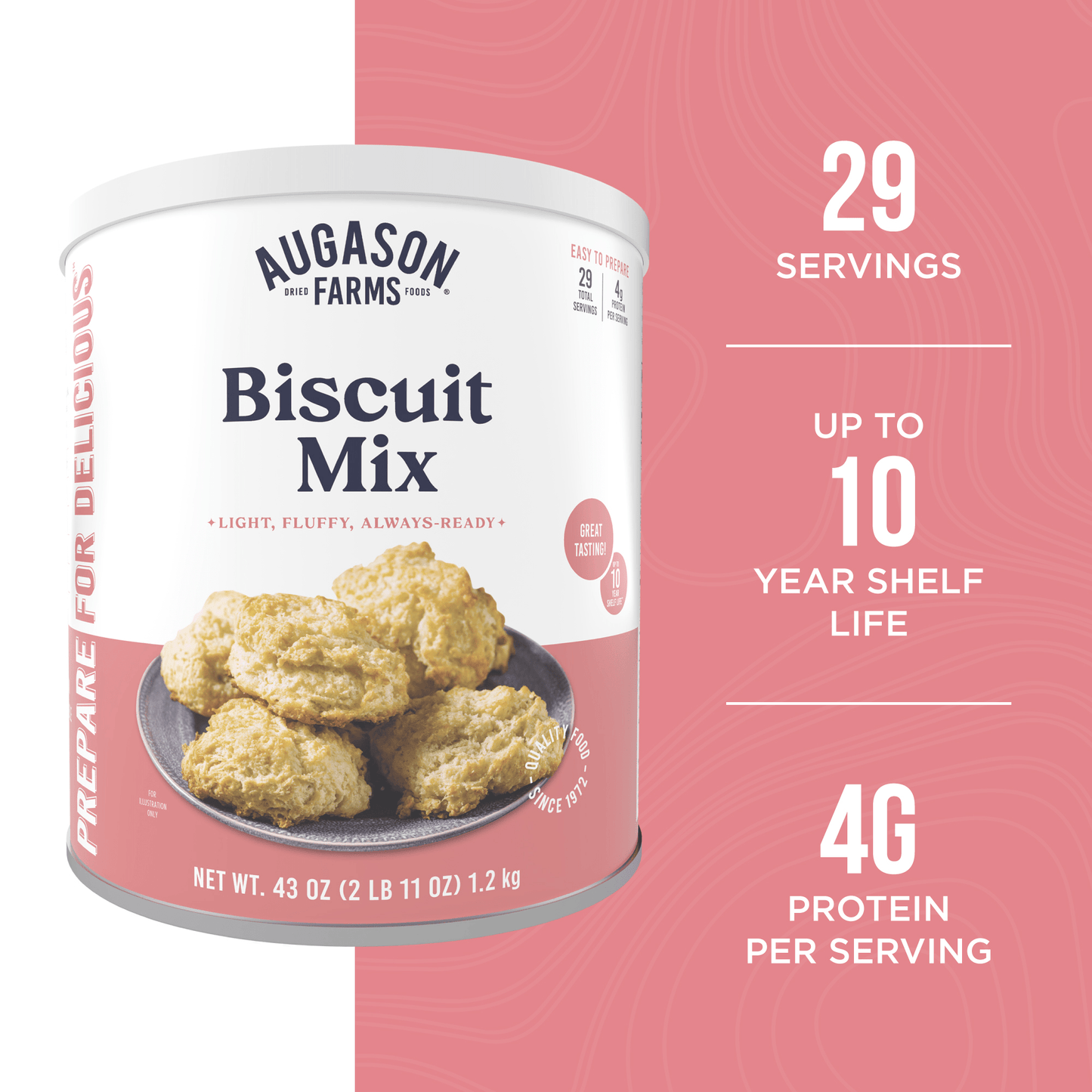 Buttermilk Biscuit Mix Can, 29 Servings