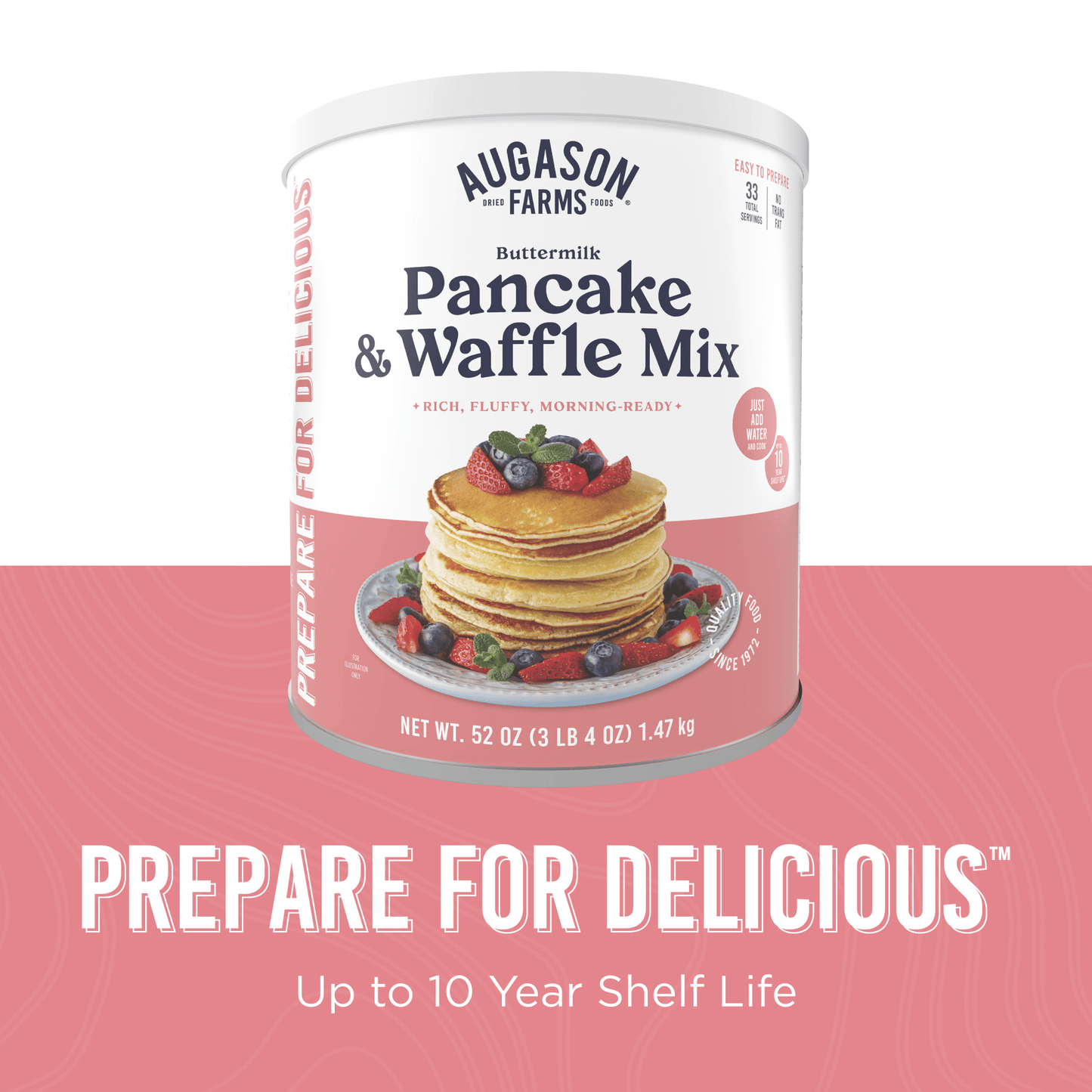 Buttermilk Pancake & Waffle Mix Can, 33 Servings