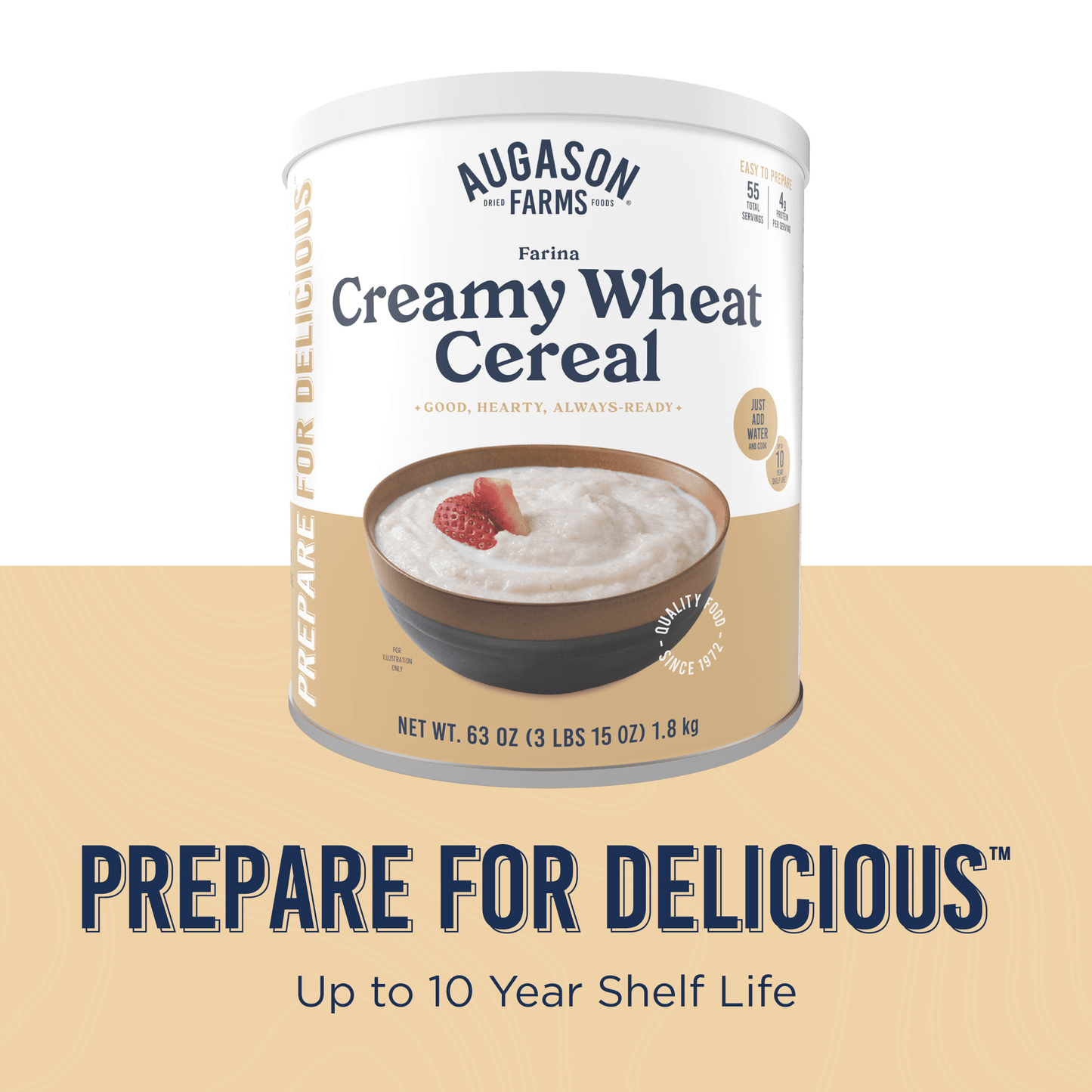 Creamy Wheat Cereal Can, 55 Servings