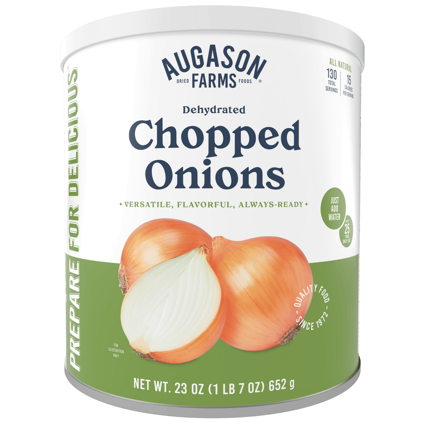 Dehydrated Chopped Onions Can, 130 Servings