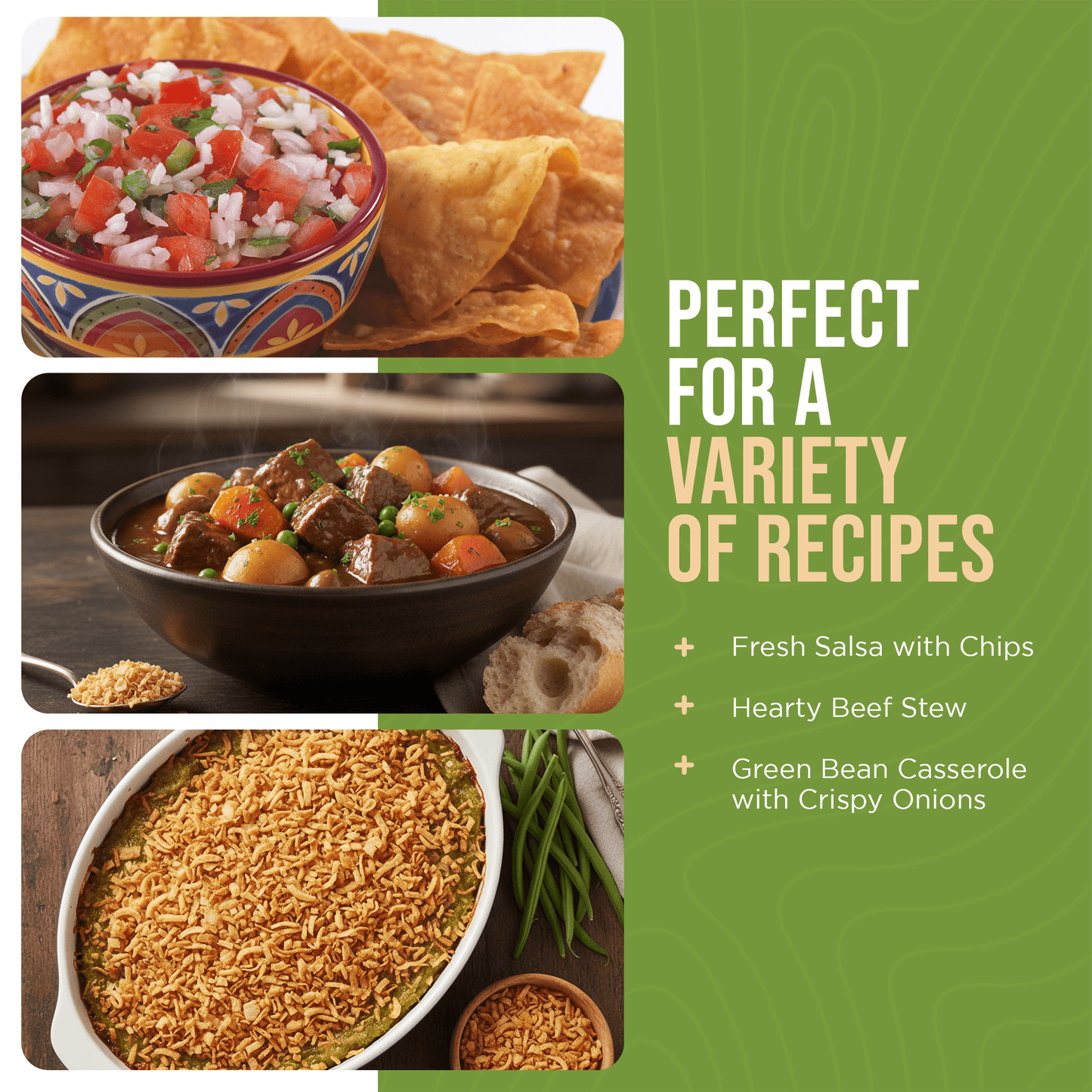 Dehydrated Chopped Onions Can, 130 Servings