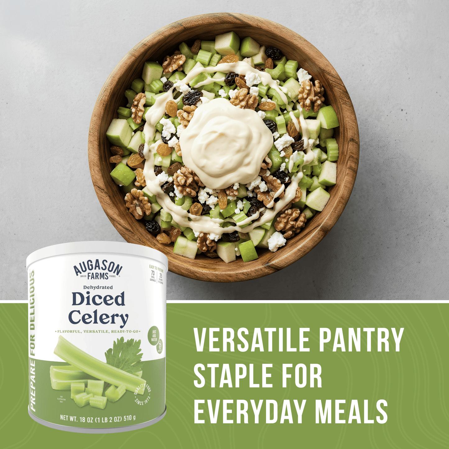 Dehydrated Cross Cut Celery Can, 73 Servings