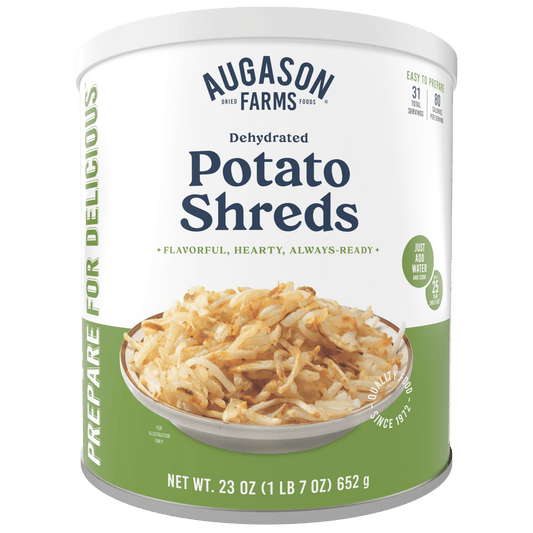 Dehydrated Potato Shreds Can, 31 Servings