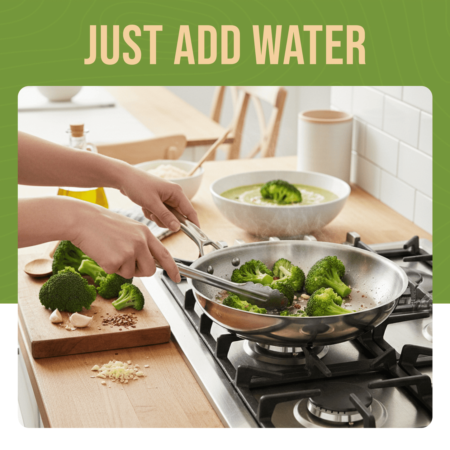 Freeze Dried Broccoli Florets and Stems Can, 34 Servings