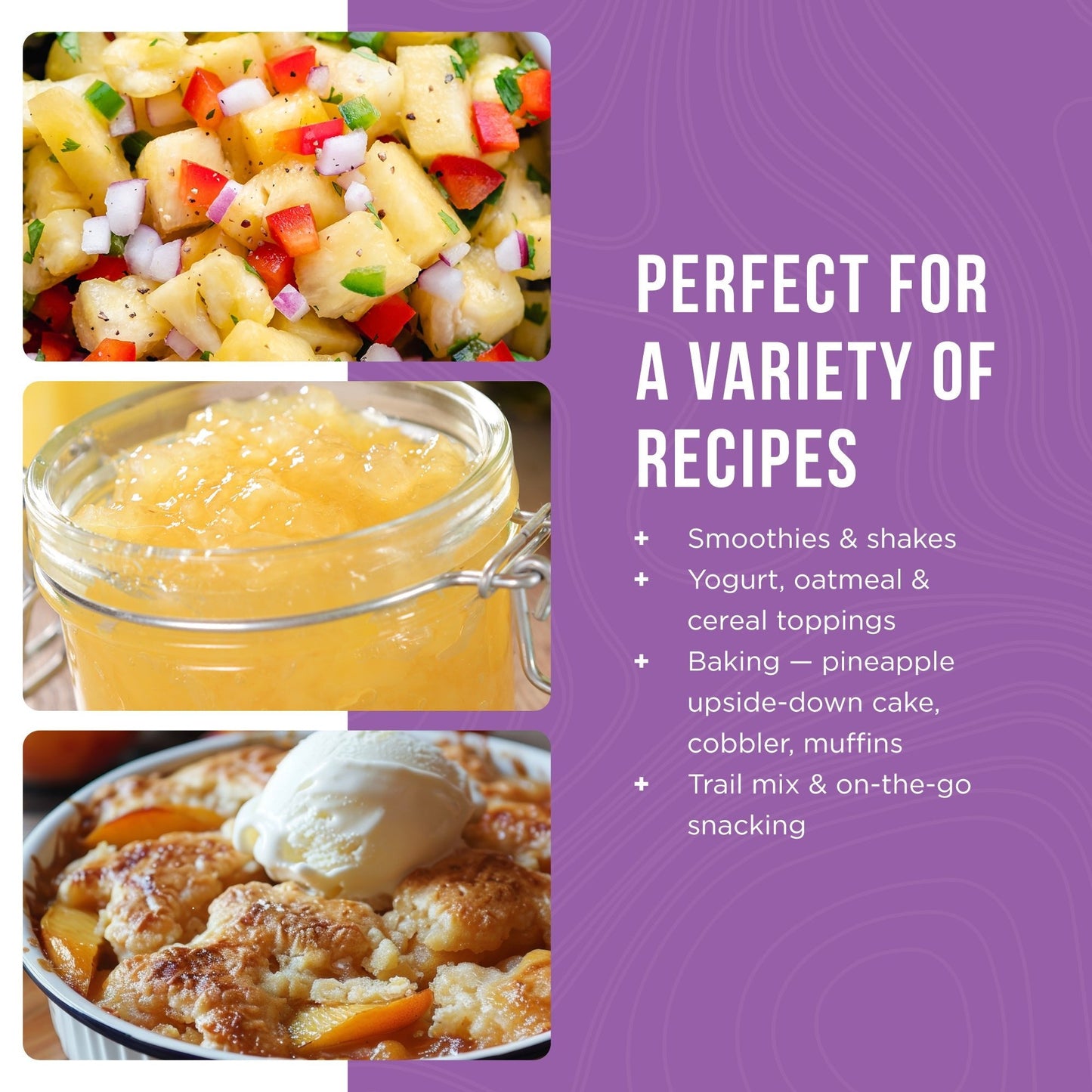 Freeze Dried Pineapple Pieces Can, 34 Servings