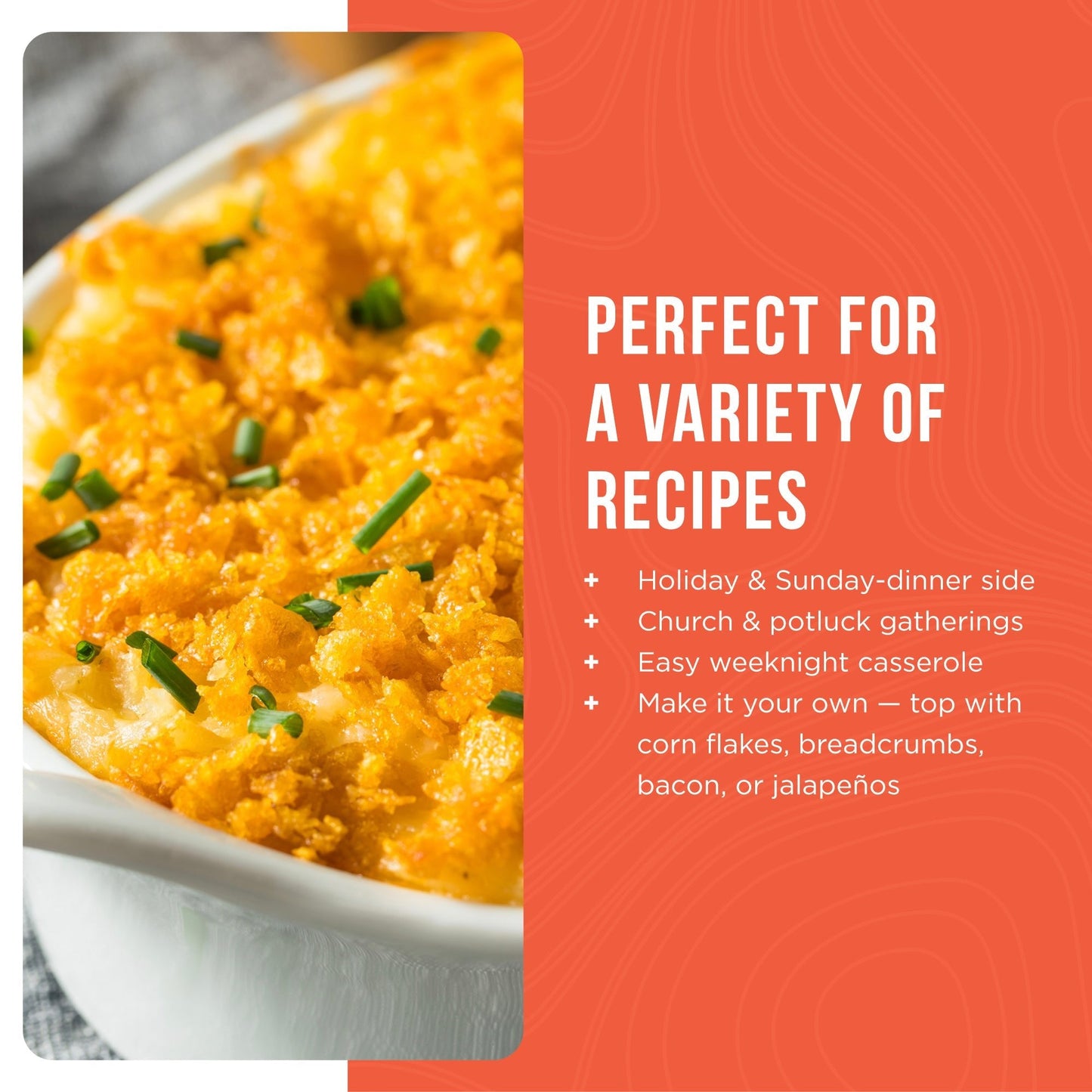 Funeral Potatoes Pouch, Cheesy Potato Casserole, 12 Servings