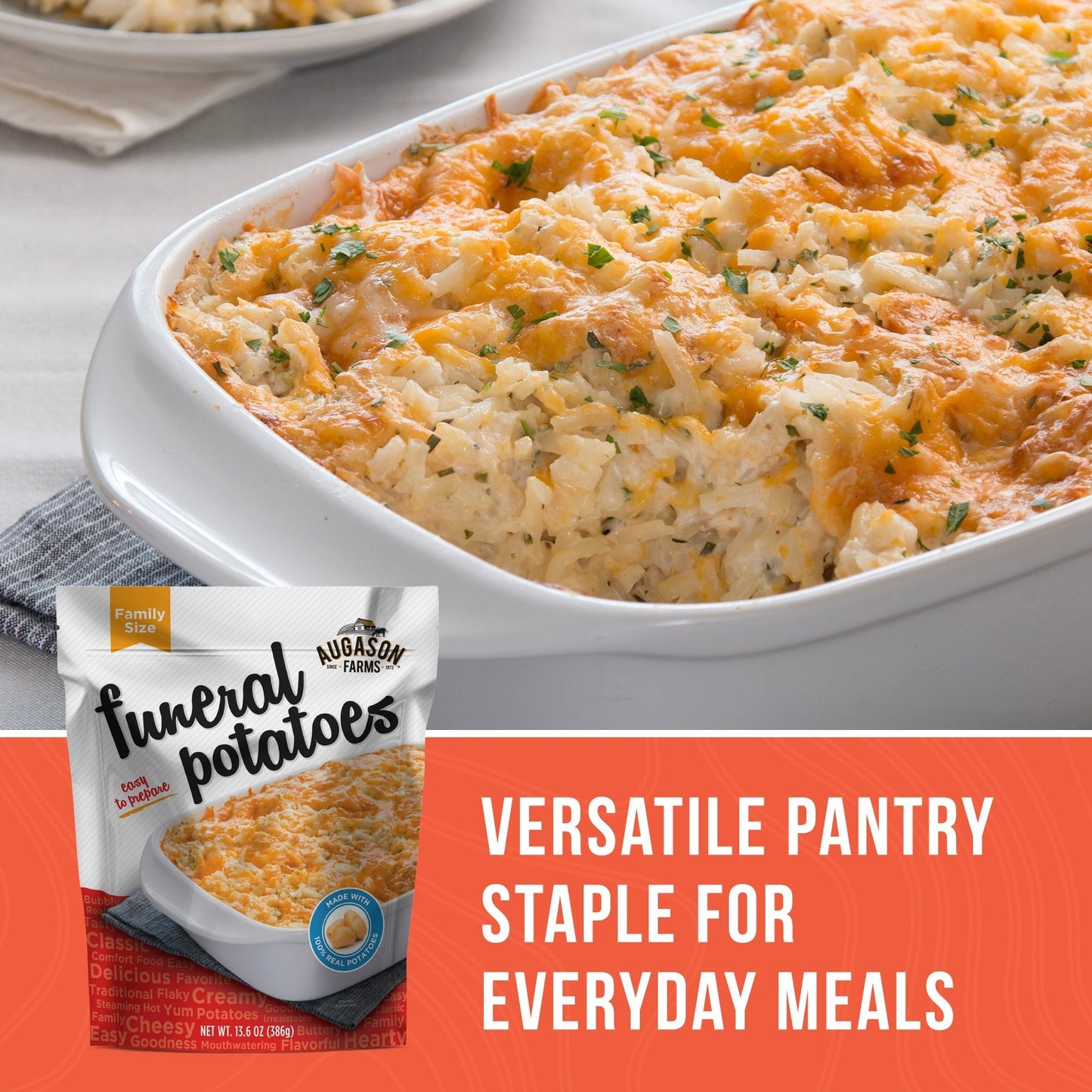 Funeral Potatoes Pouch, Cheesy Potato Casserole, 12 Servings