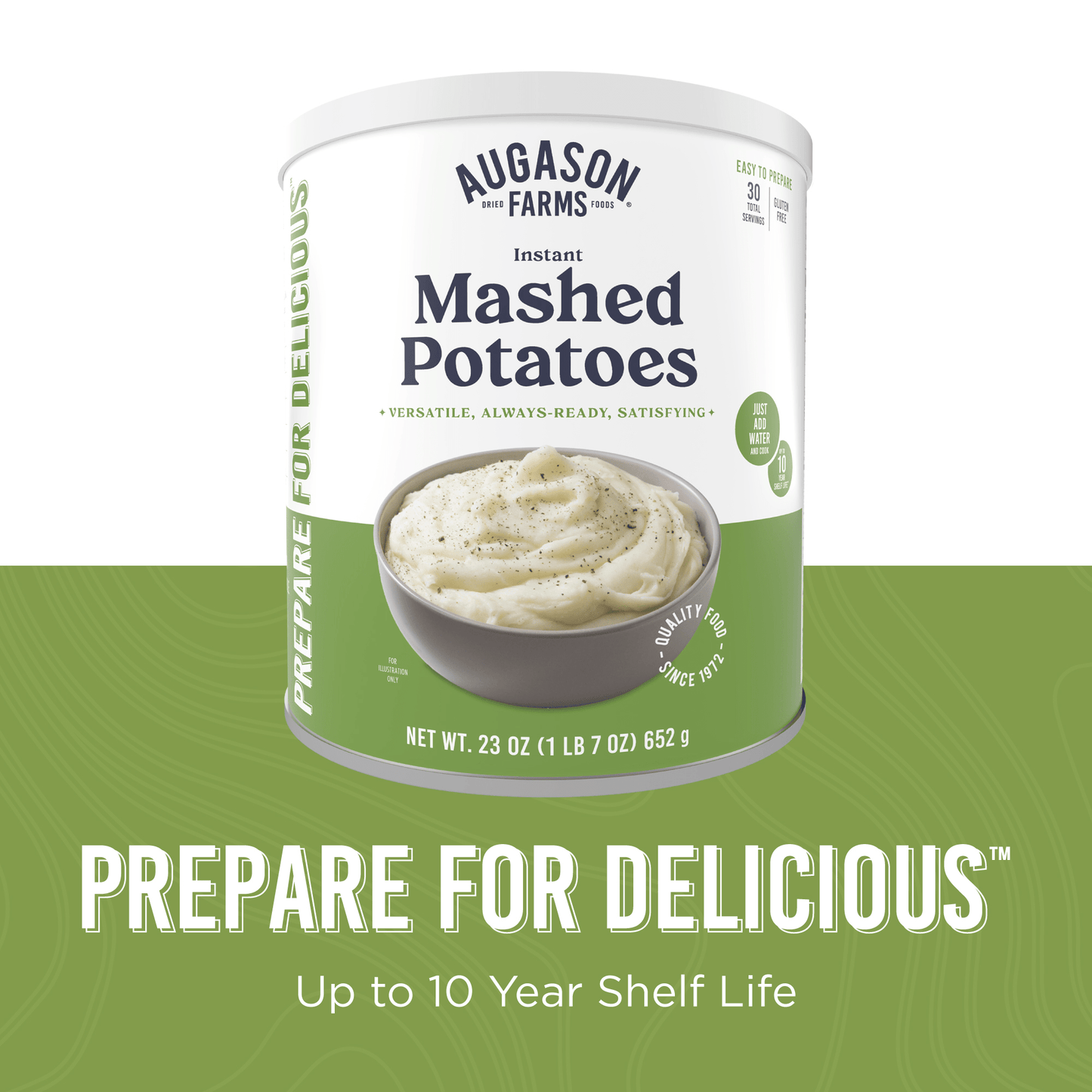 Instant Mashed Potatoes Can, 30 Servings