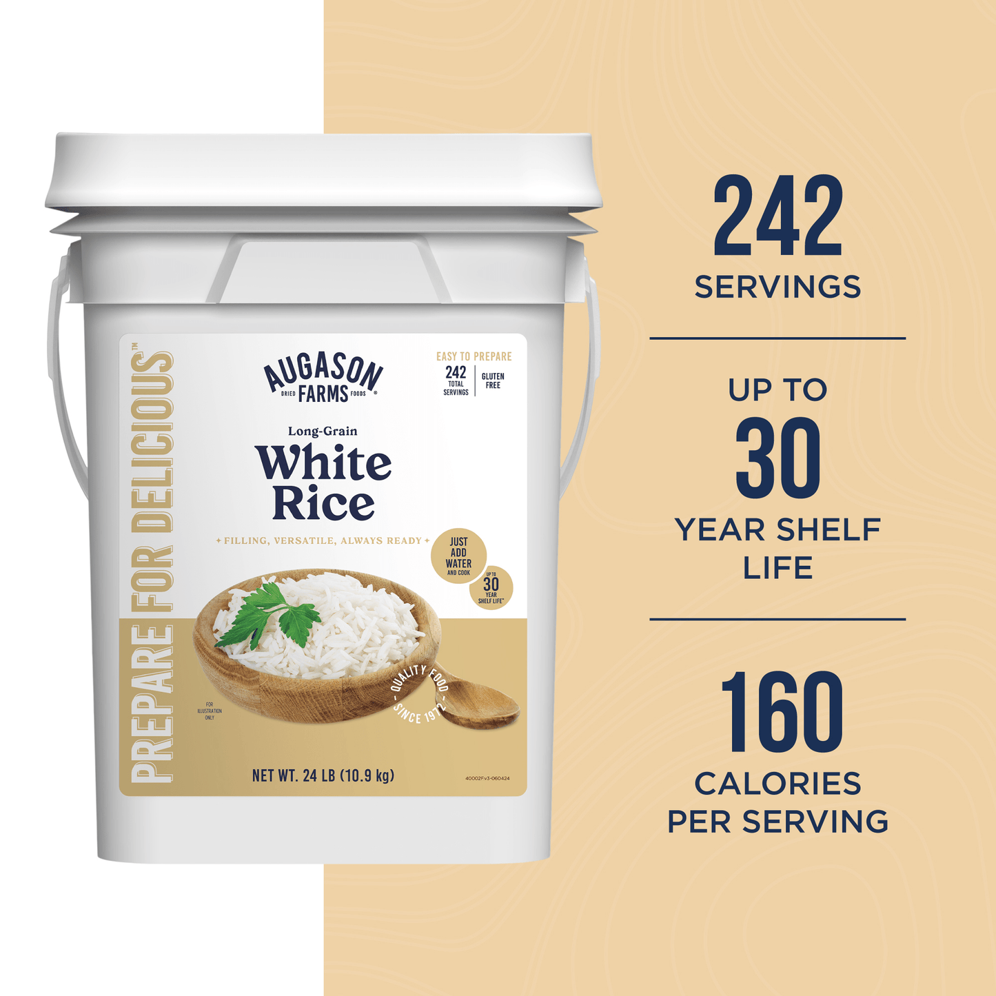Long Grain White Rice, 242 Servings