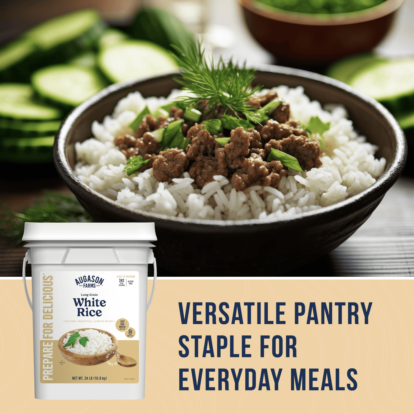 Long Grain White Rice, 242 Servings