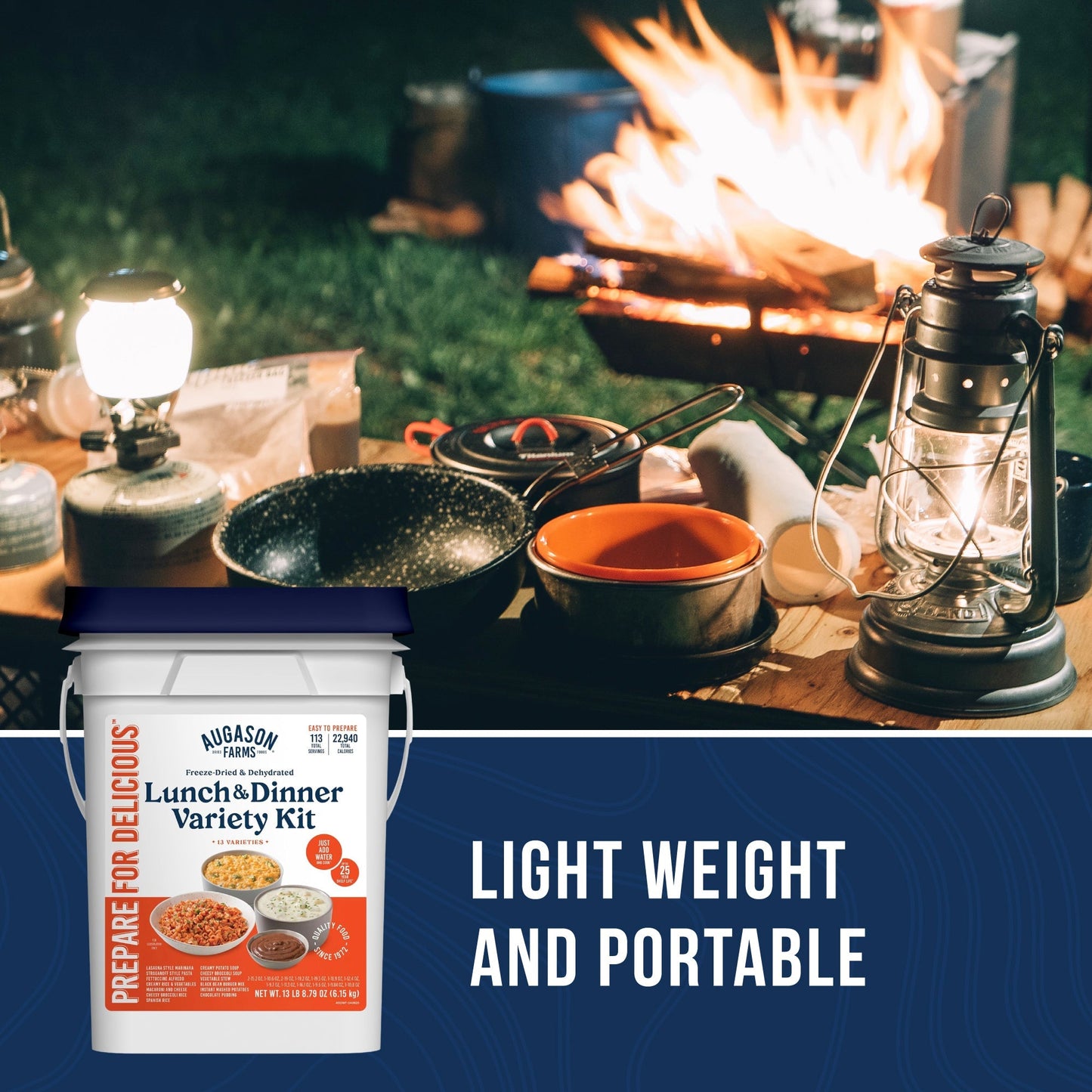 Lunch and Dinner Variety Pail, 113 Servings