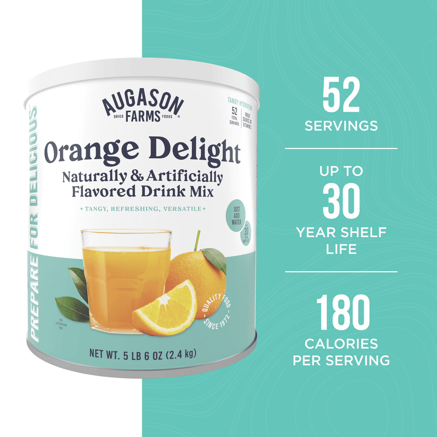 Orange Delight Drink Mix Can, 52 Servings