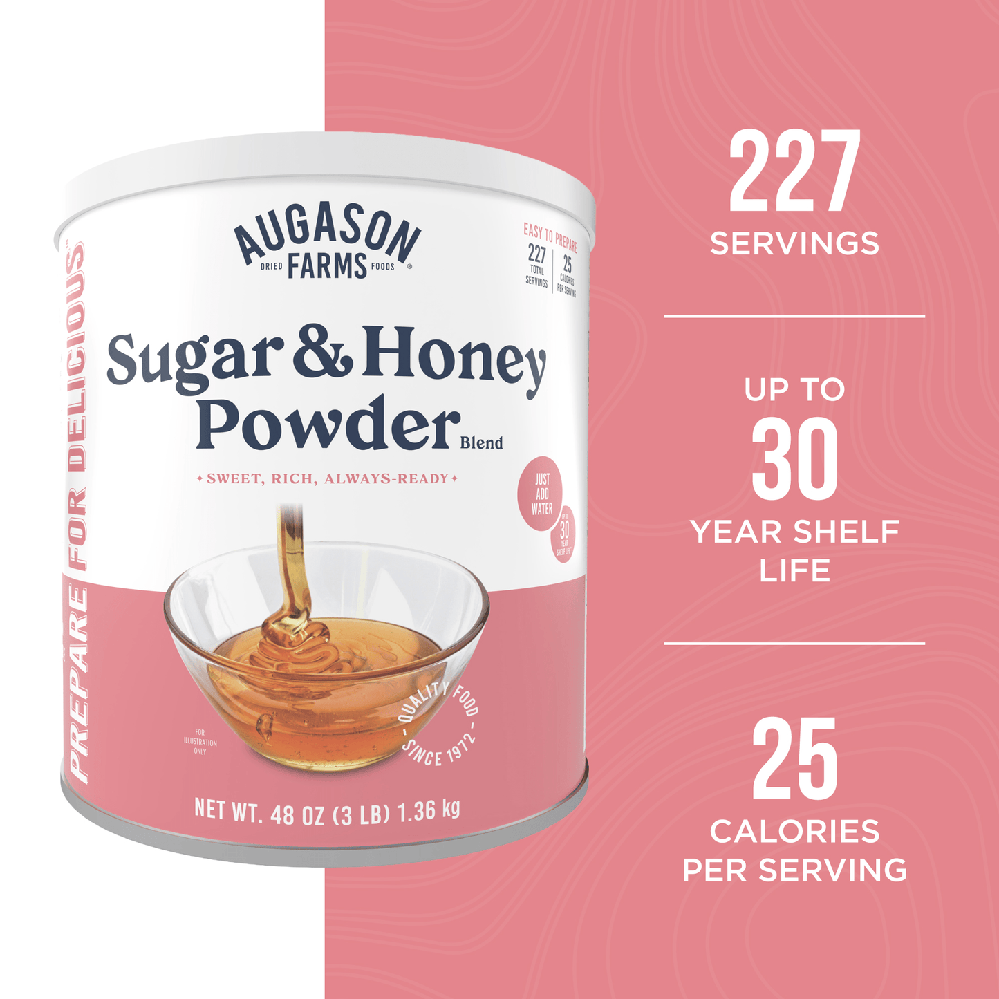 Sugar & Honey Powder Blend Can, 227 Servings