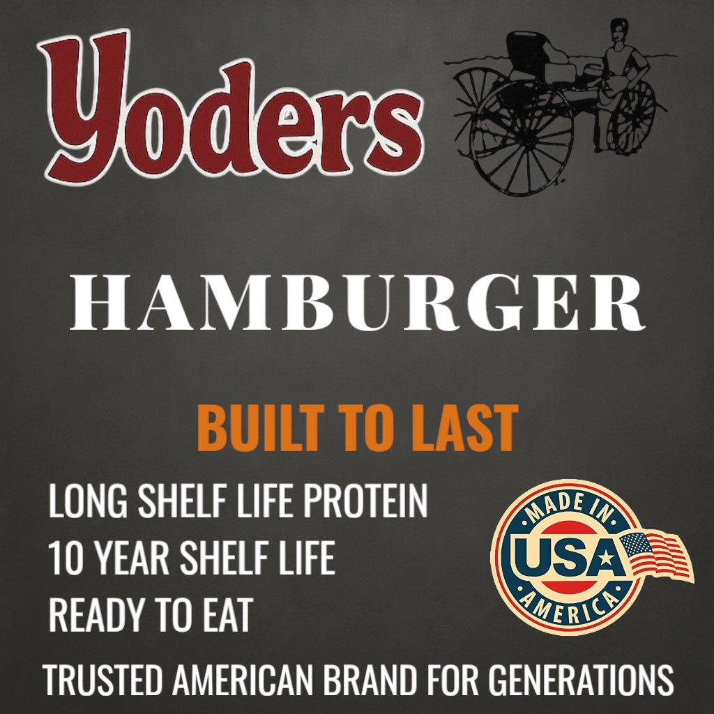 Yoder’s Canned Ground Beef/Hamburger | 28 oz can | Real USA Beef | Fully Cooked | Shelf Stable Survival Food | 10+ Year Shelf Life | Ready to Eat | Ideal for Prepping, Storage & Camping